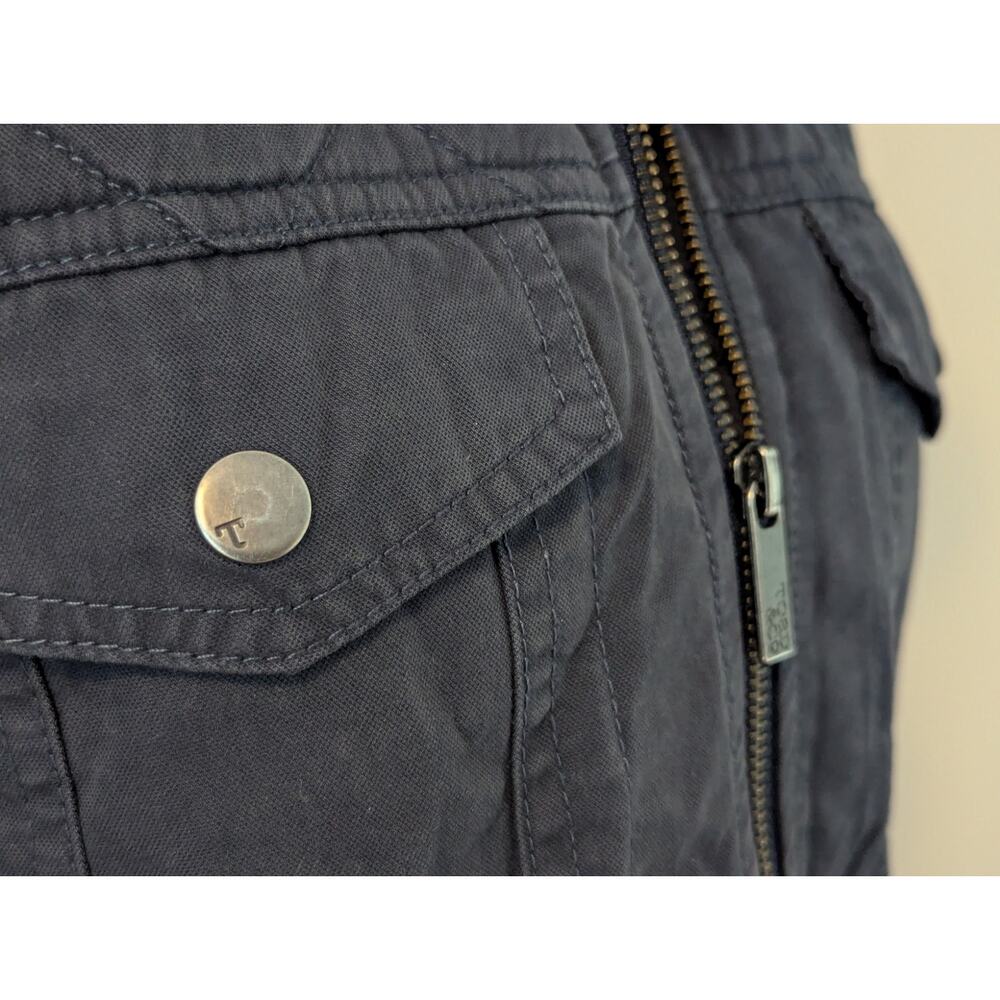 Toad & Co Kenai Quilted Chore Utility Jacket Navy Canvas Shell Wool Lining Sz L - Picture 5 of 10